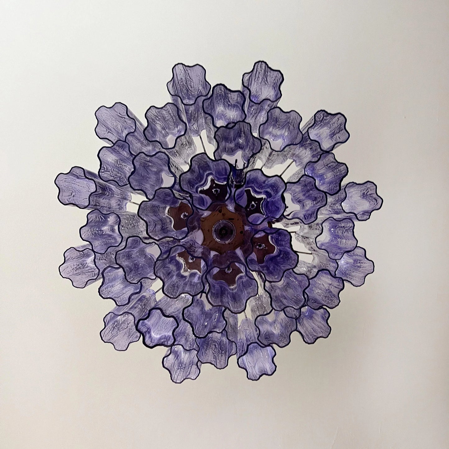 Fantastic Murano Amethyst Glass Tube Chandelier - Nuvé