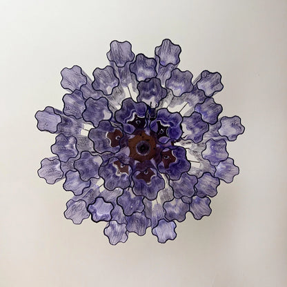 Fantastic Murano Amethyst Glass Tube Chandelier - Nuvé