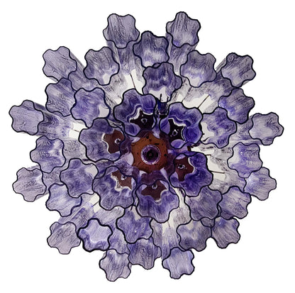 Fantastic Murano Amethyst Glass Tube Chandelier - Nuvé