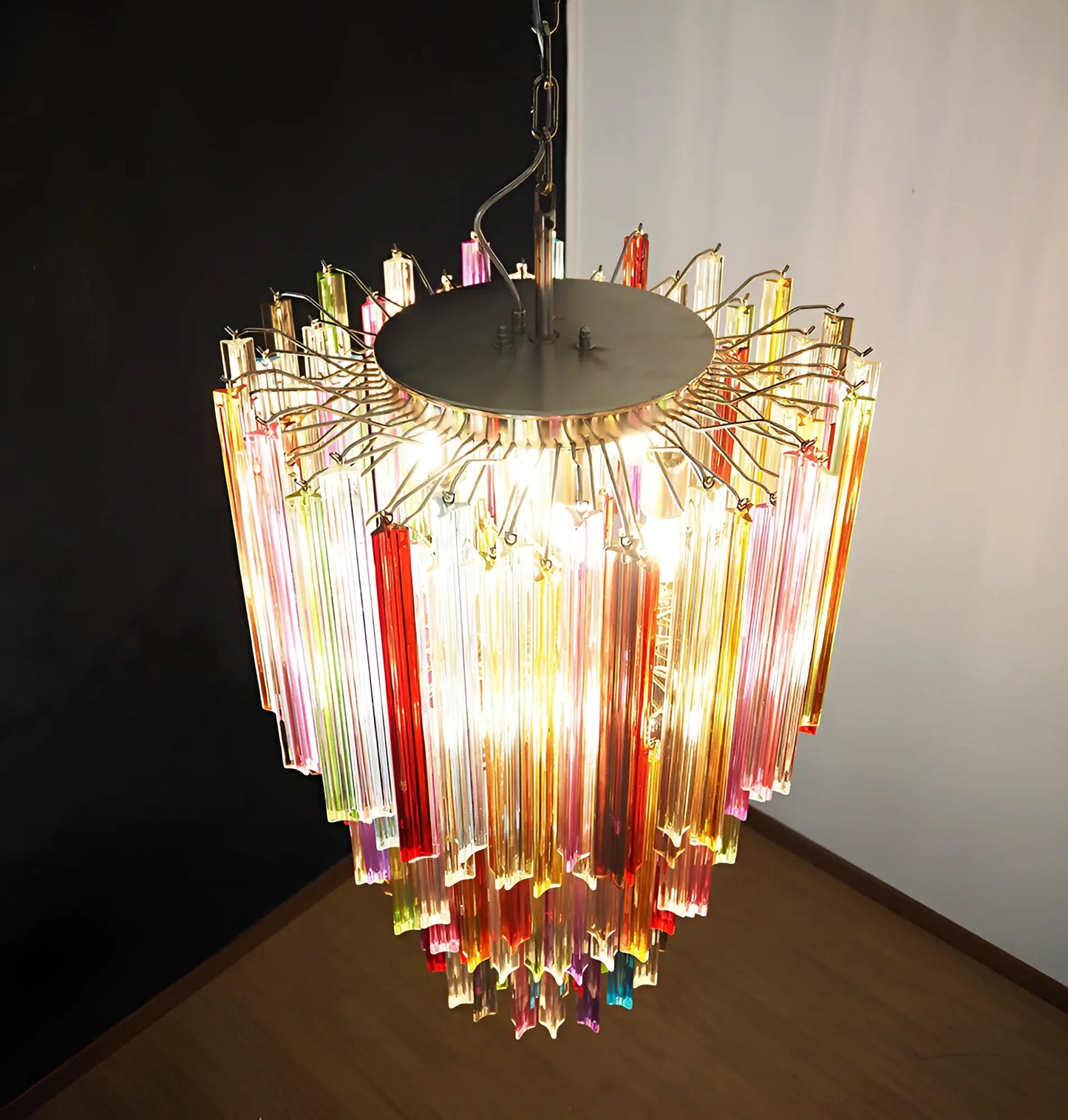 Fantastic Murano Prisms Multicolor Chandelier - Nuvé