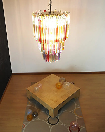 Fantastic Murano Prisms Multicolor Chandelier