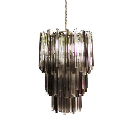 Fantastic Murano Prisms Smoked Transparent Chandelier - Nuvé
