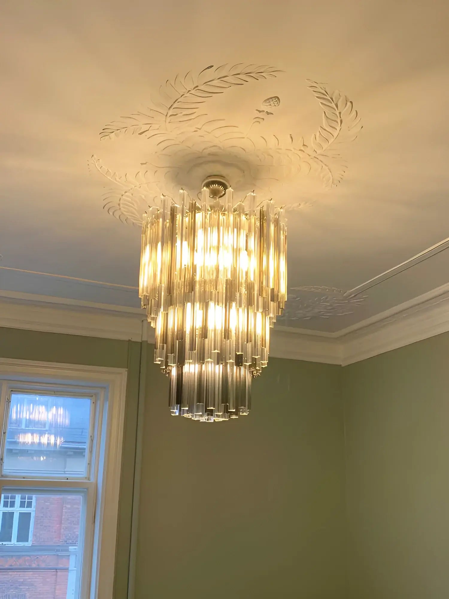 Fantastic Murano Prisms Smoked Transparent Chandelier - Nuvé