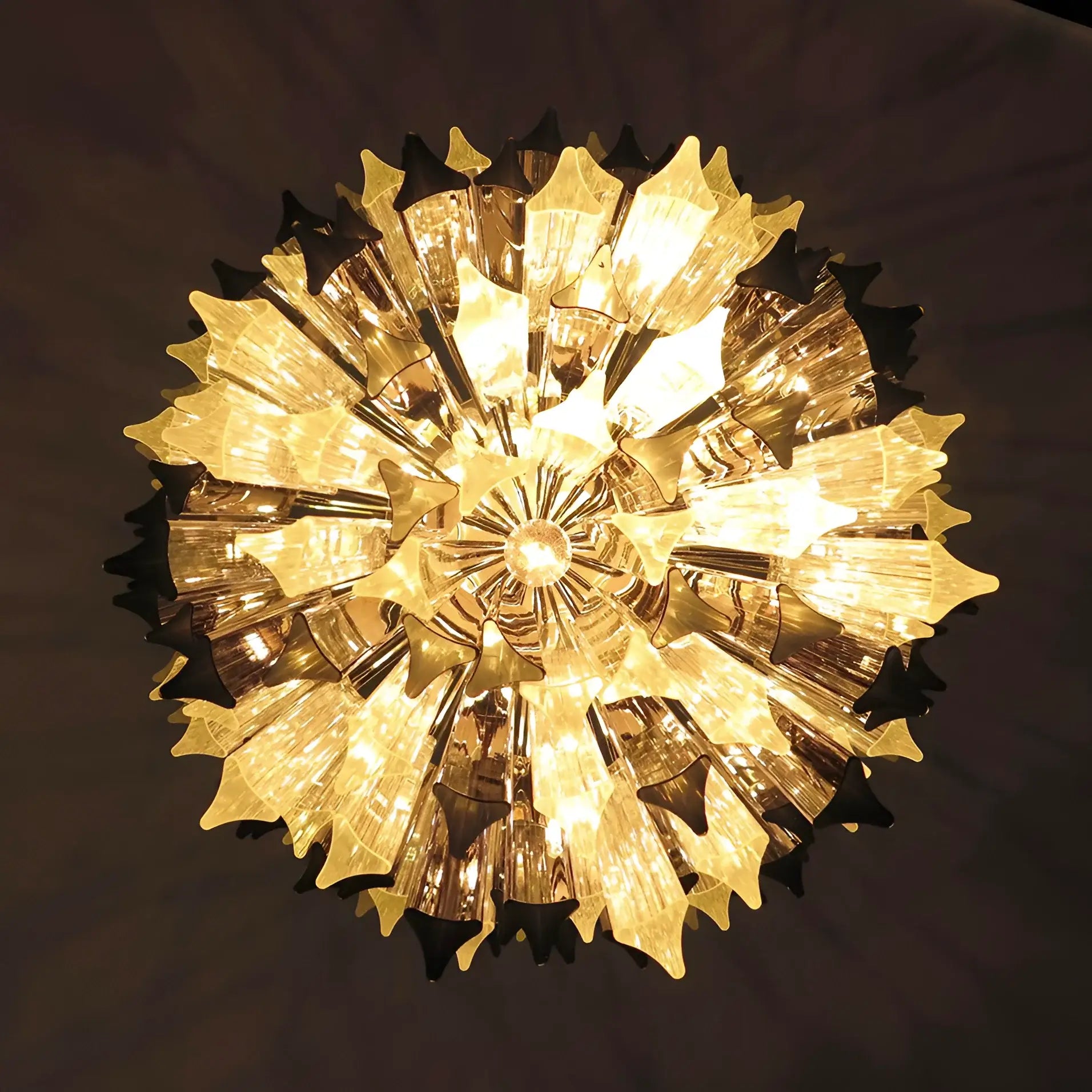 Fantastic Murano Prisms Smoked Transparent Chandelier - Nuvé