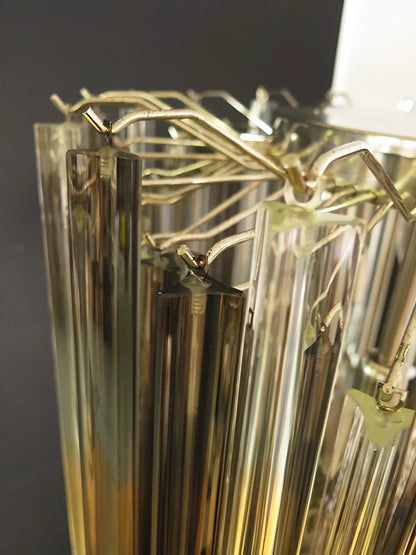 Fantastic Murano Prisms Smoked Transparent Chandelier - Nuvé