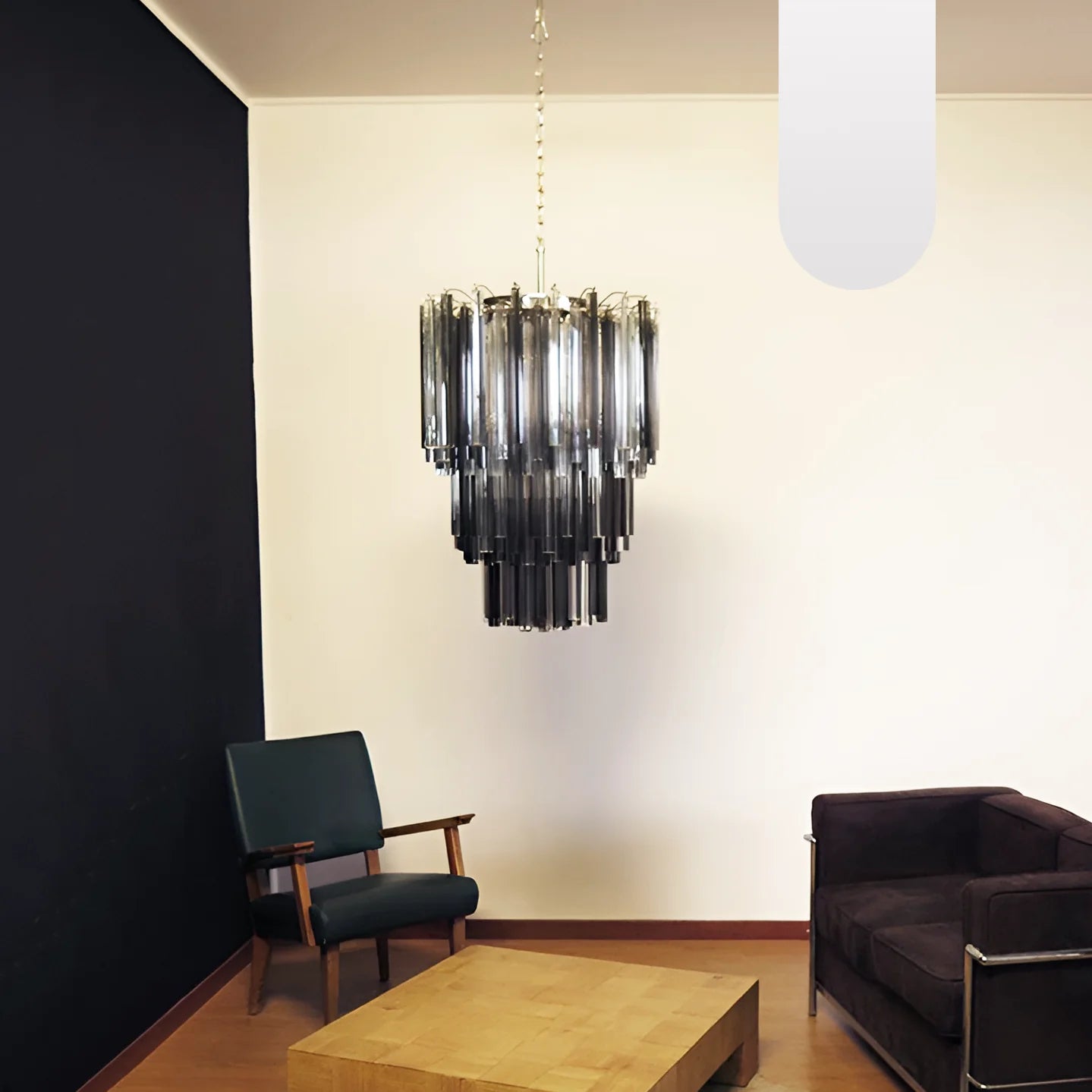 Fantastic Murano Prisms Smoked Transparent Chandelier - Nuvé
