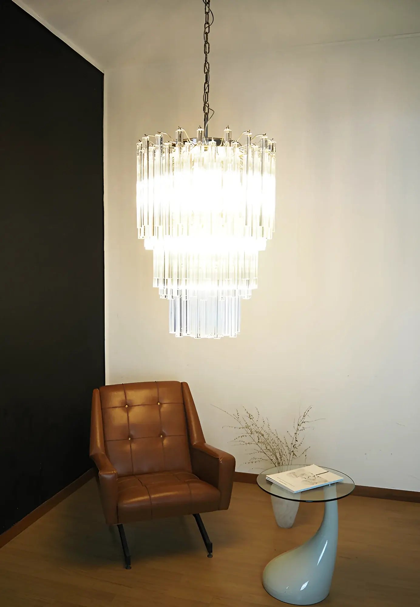 Fantastic Murano Prisms Transparent Chandelier - Nuvé