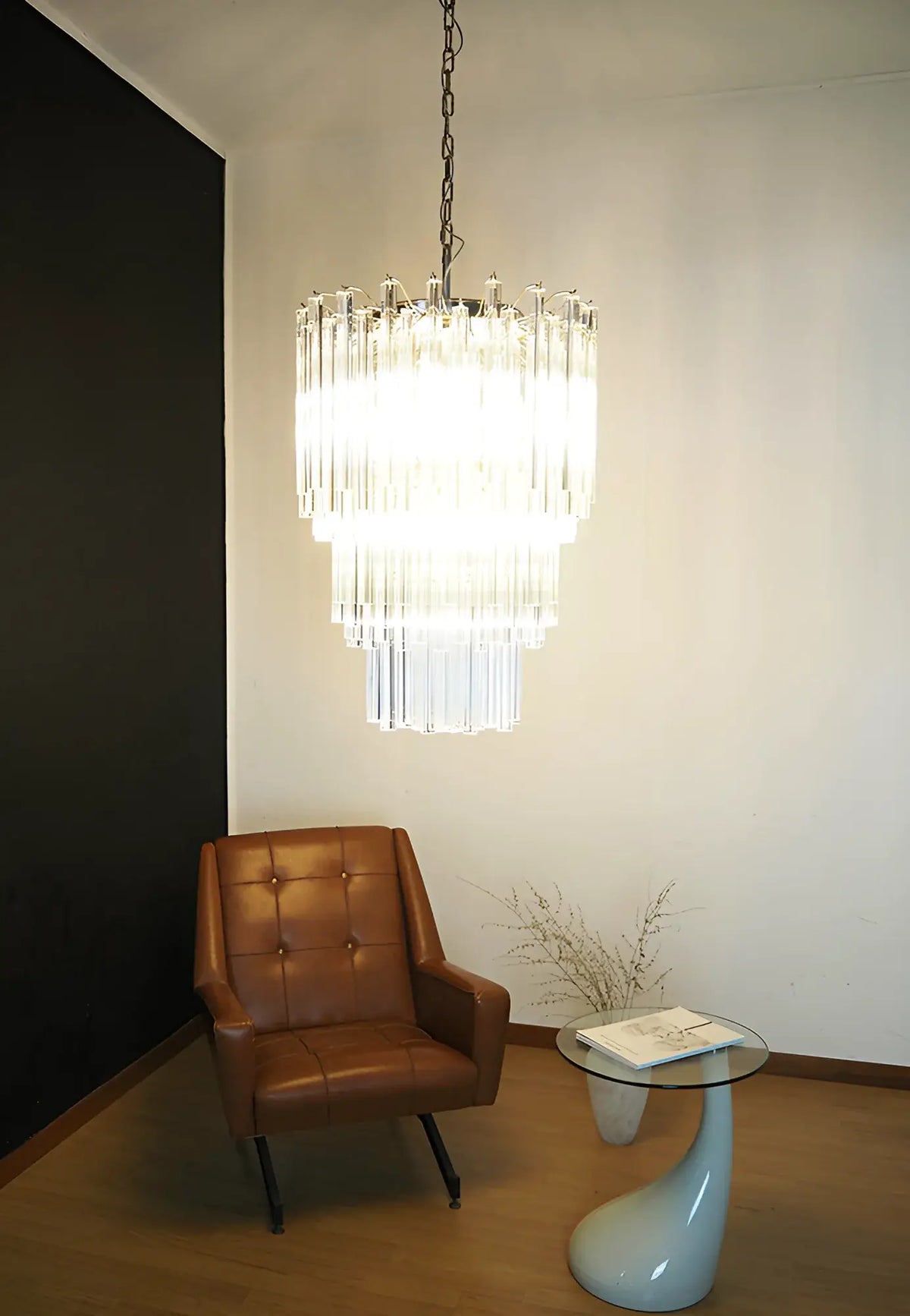 Fantastic Murano Prisms Transparent Chandelier