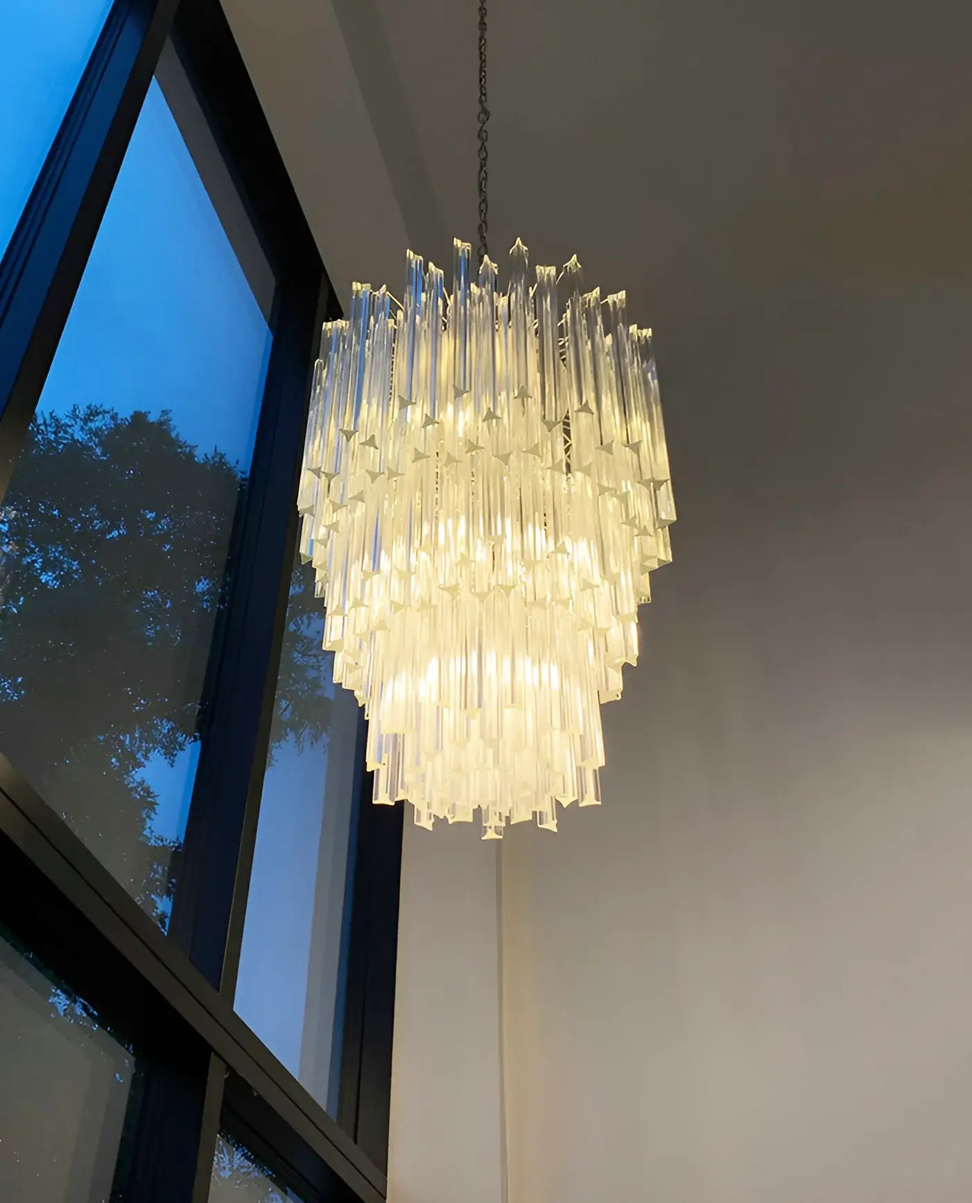 Fantastic Murano Prisms Transparent Chandelier - Nuvé