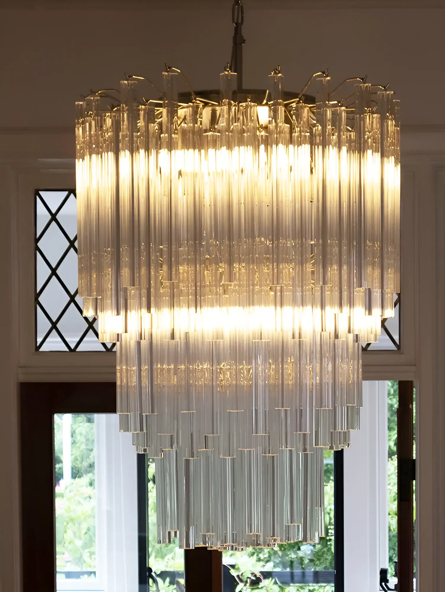 Fantastic Murano Prisms Transparent Chandelier - Nuvé