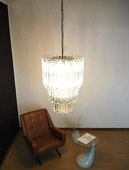 Fantastic Murano Prisms Transparent Chandelier - Nuvé