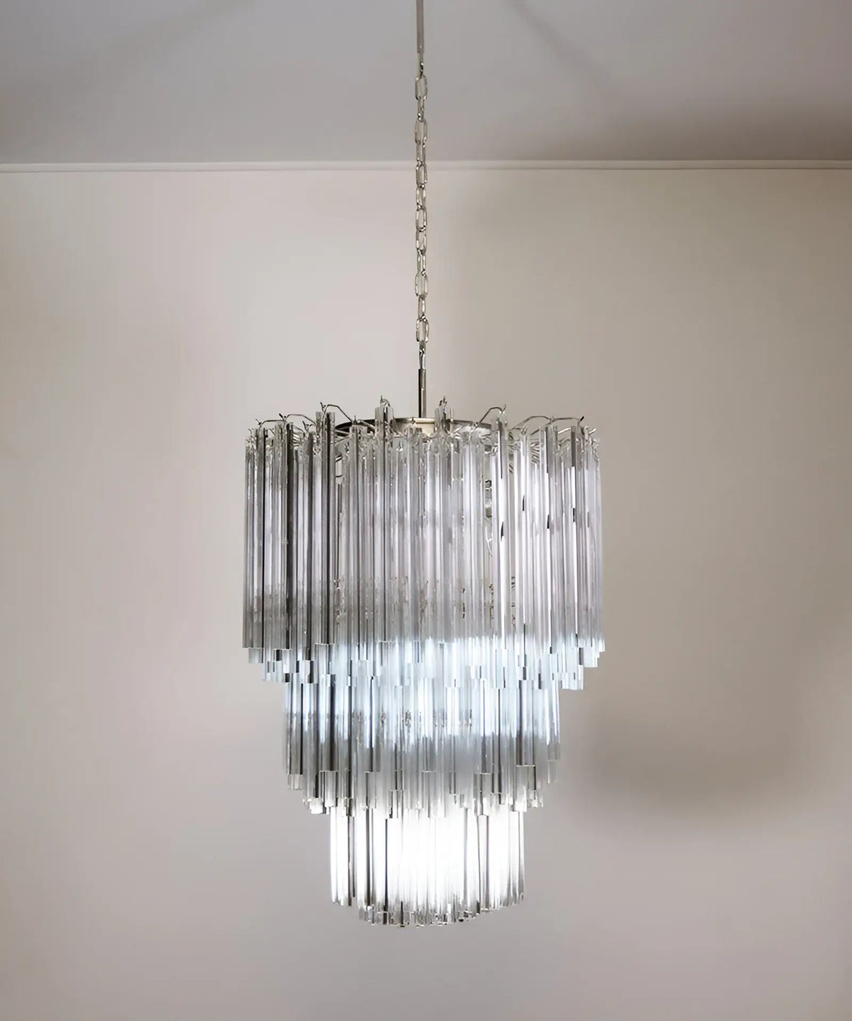 Fantastic Murano Prisms Transparent Chandelier