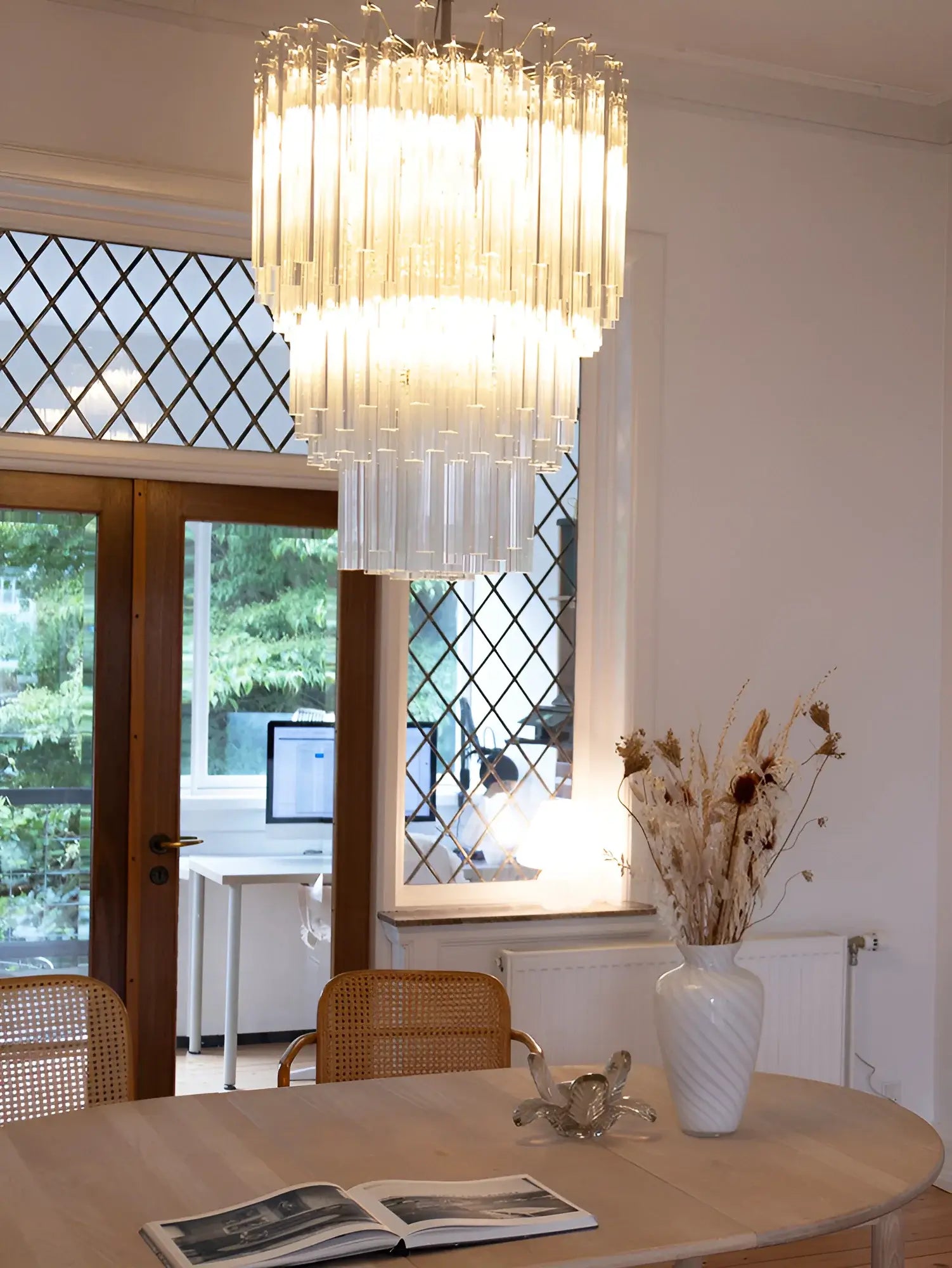 Fantastic Murano Prisms Transparent Chandelier - Nuvé