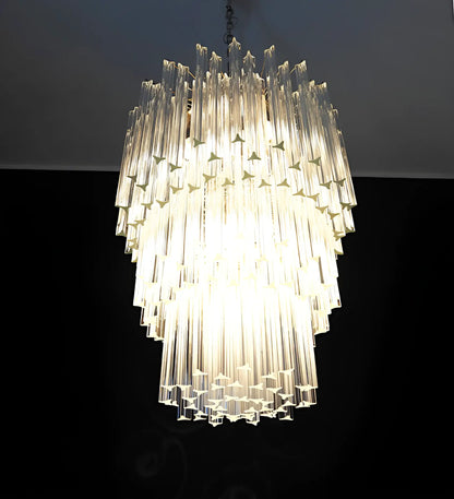 Fantastic Murano Prisms Transparent Chandelier