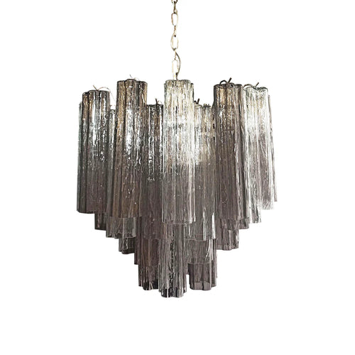 Fantastic Murano Smoked Glass Tube Chandelier - Nuvé