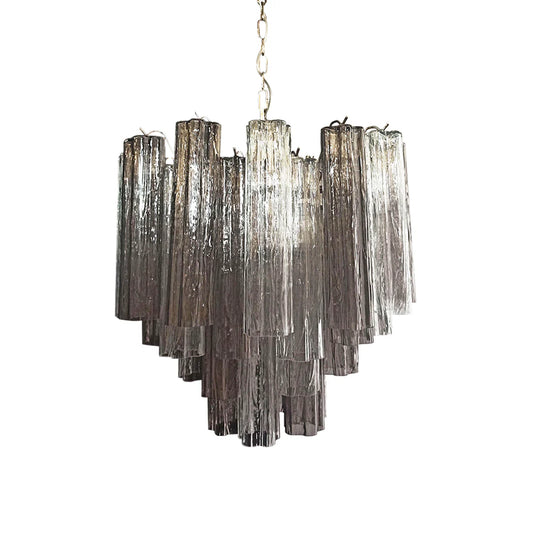 Fantastic Murano Smoked Glass Tube Chandelier - Nuvé