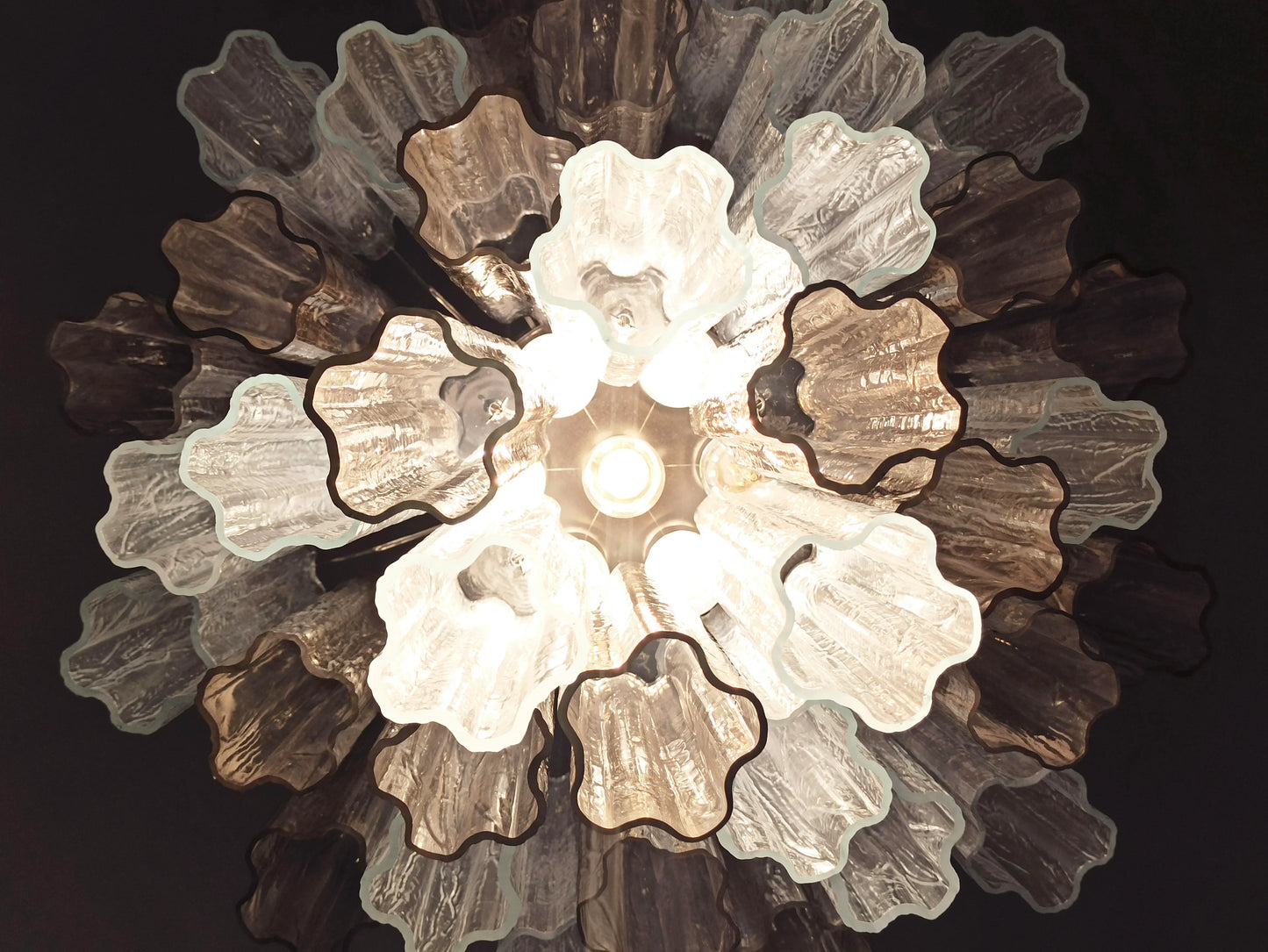 Fantastic Murano Smoked Glass Tube Chandelier - Nuvé