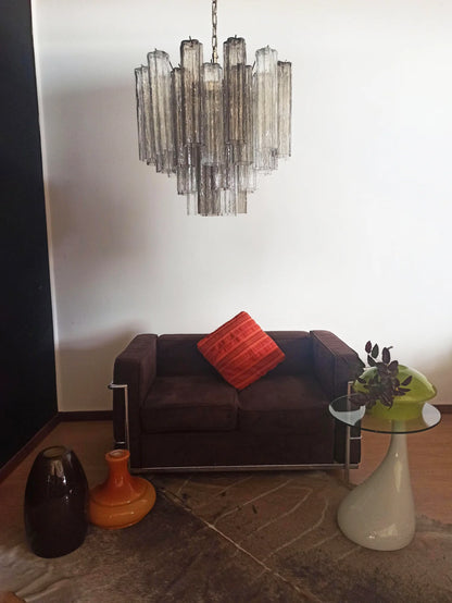 Fantastic Murano Smoked Glass Tube Chandelier - Nuvé