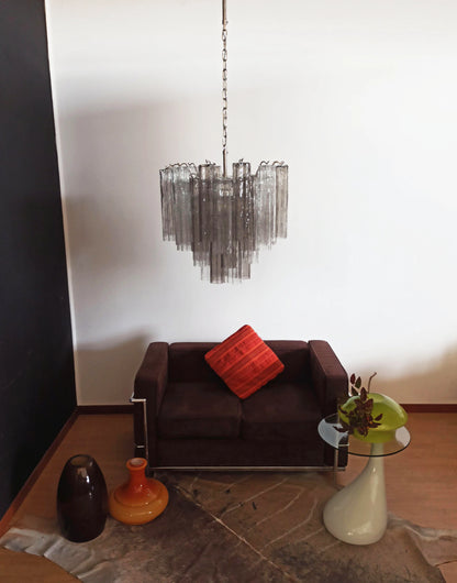 Fantastic Murano Smoked Glass Tube Chandelier - Nuvé