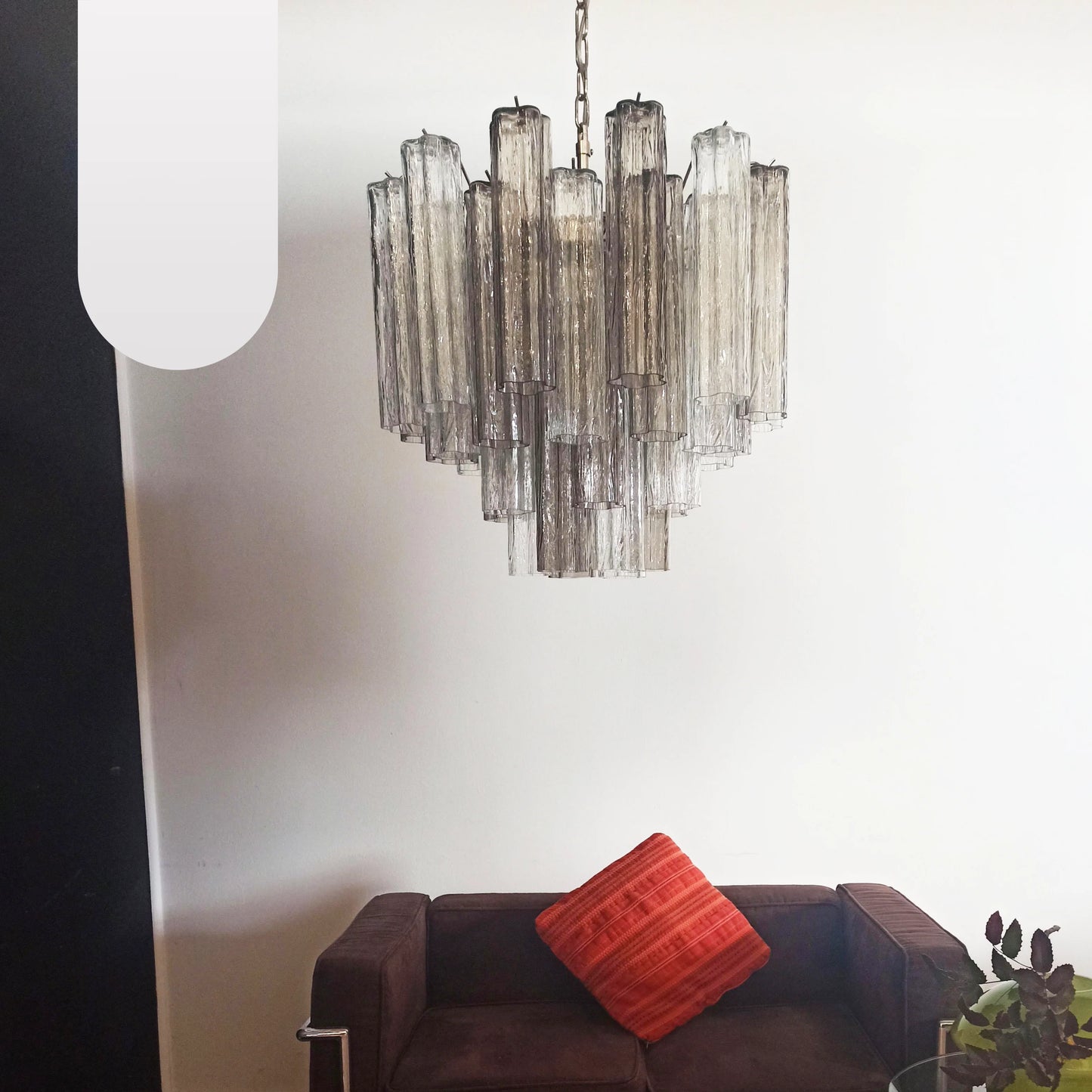 Fantastic Murano Smoked Glass Tube Chandelier - Nuvé