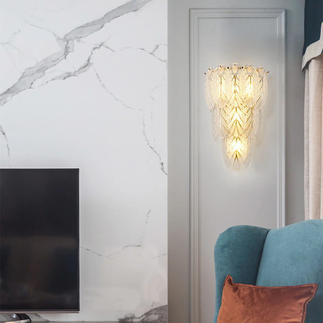 Feather Crystal Wall Lamp - Nuvé