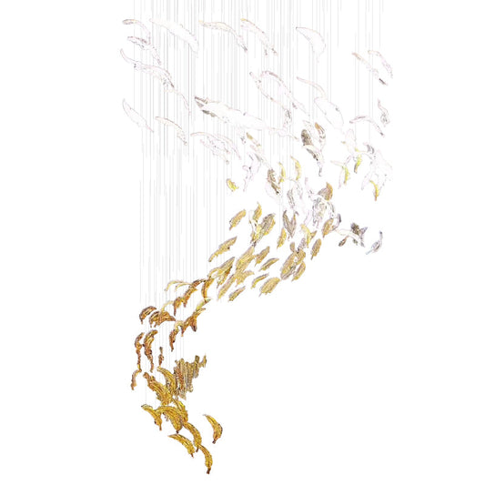 Feather Handblown Glass Chandelier - Nuvé