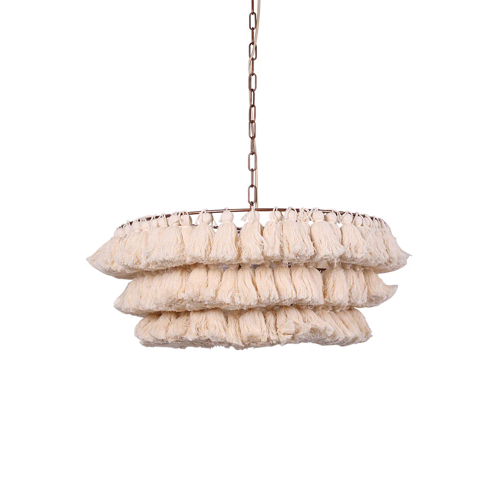 Fela Fabric Tassel Chandelier - Nuvé