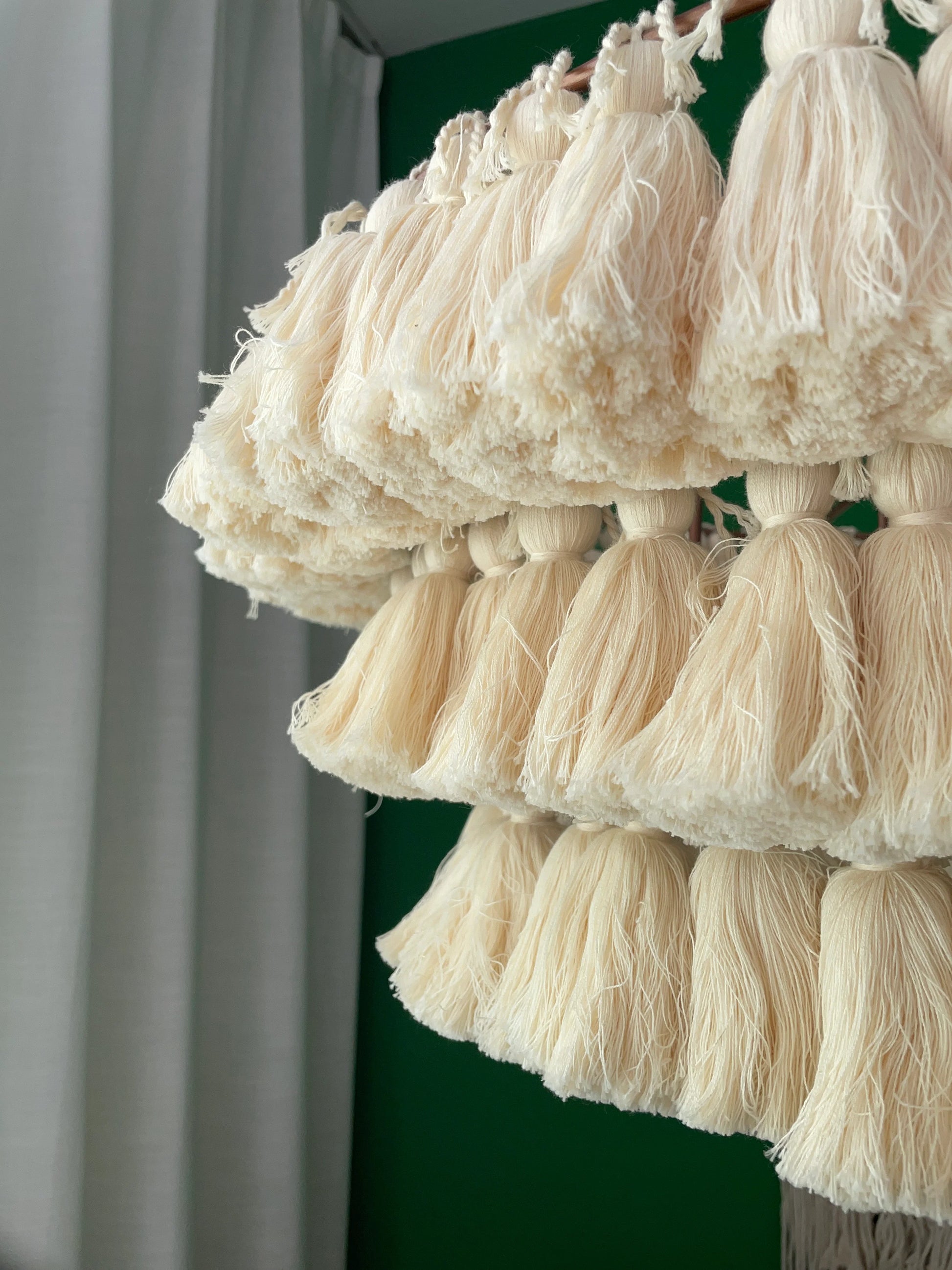 Fela Fabric Tassel Chandelier - Nuvé