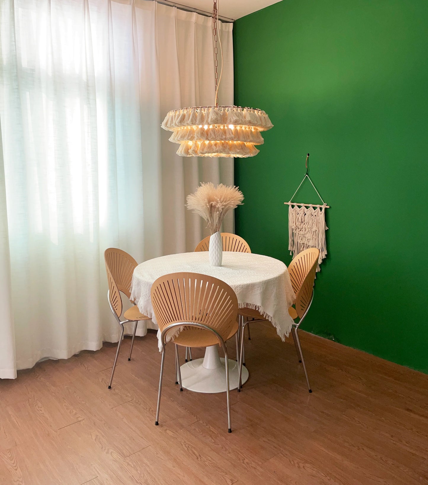 Fela Fabric Tassel Chandelier - Nuvé