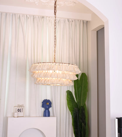 Fela Fabric Tassel Chandelier - Nuvé