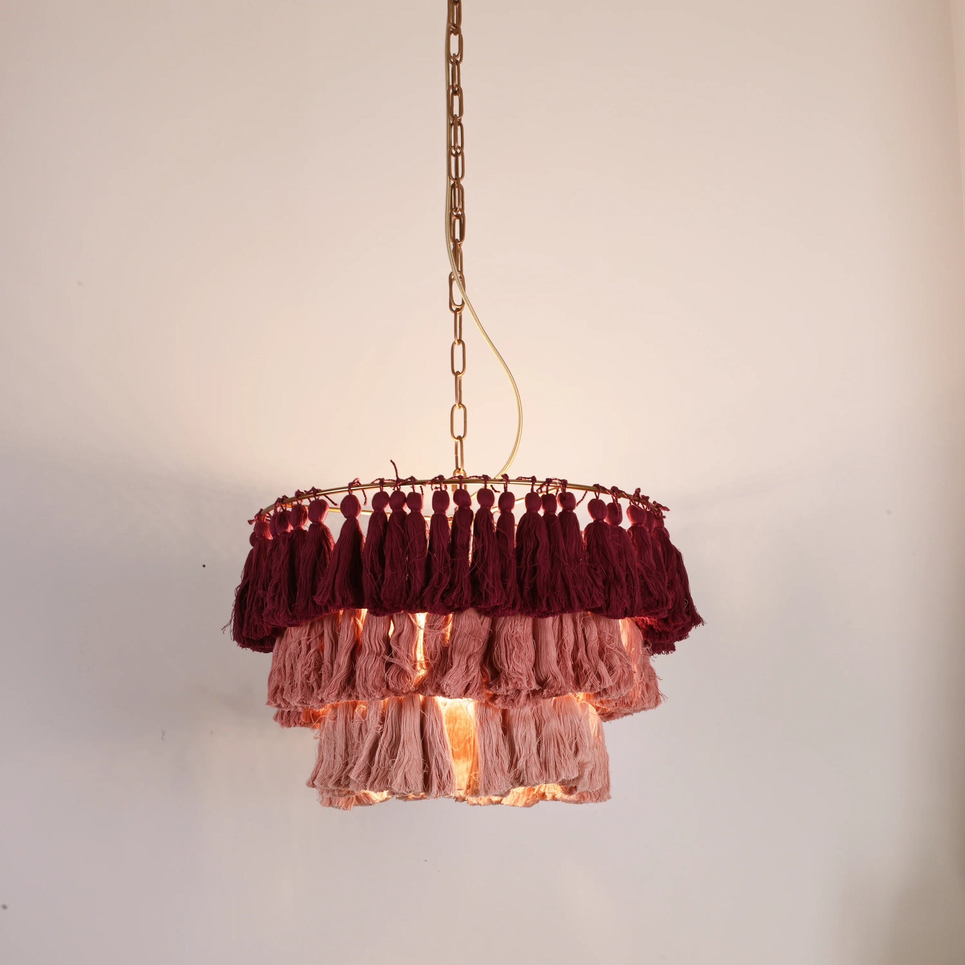 Fela Fabric Tassel Chandelier - Nuvé