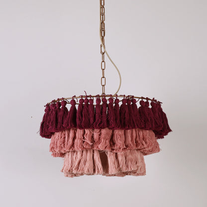 Fela Fabric Tassel Chandelier - Nuvé