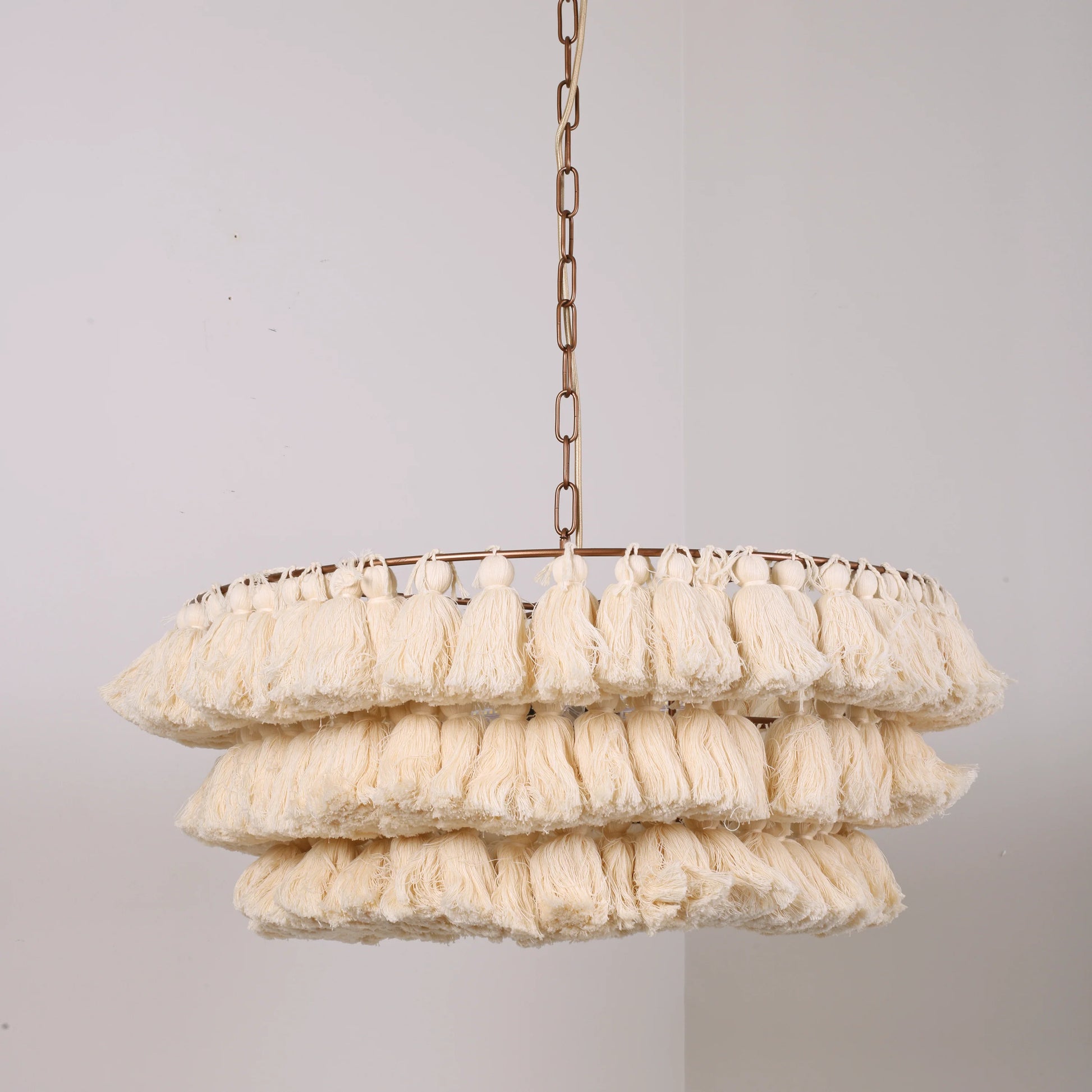 Fela Fabric Tassel Chandelier - Nuvé