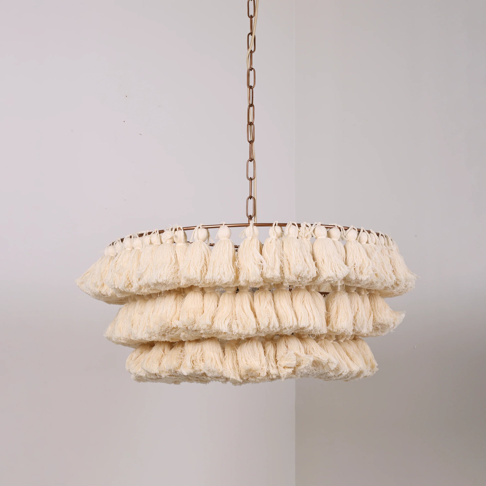 Fela Fabric Tassel Chandelier - Nuvé