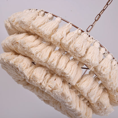 Fela Fabric Tassel Chandelier - Nuvé