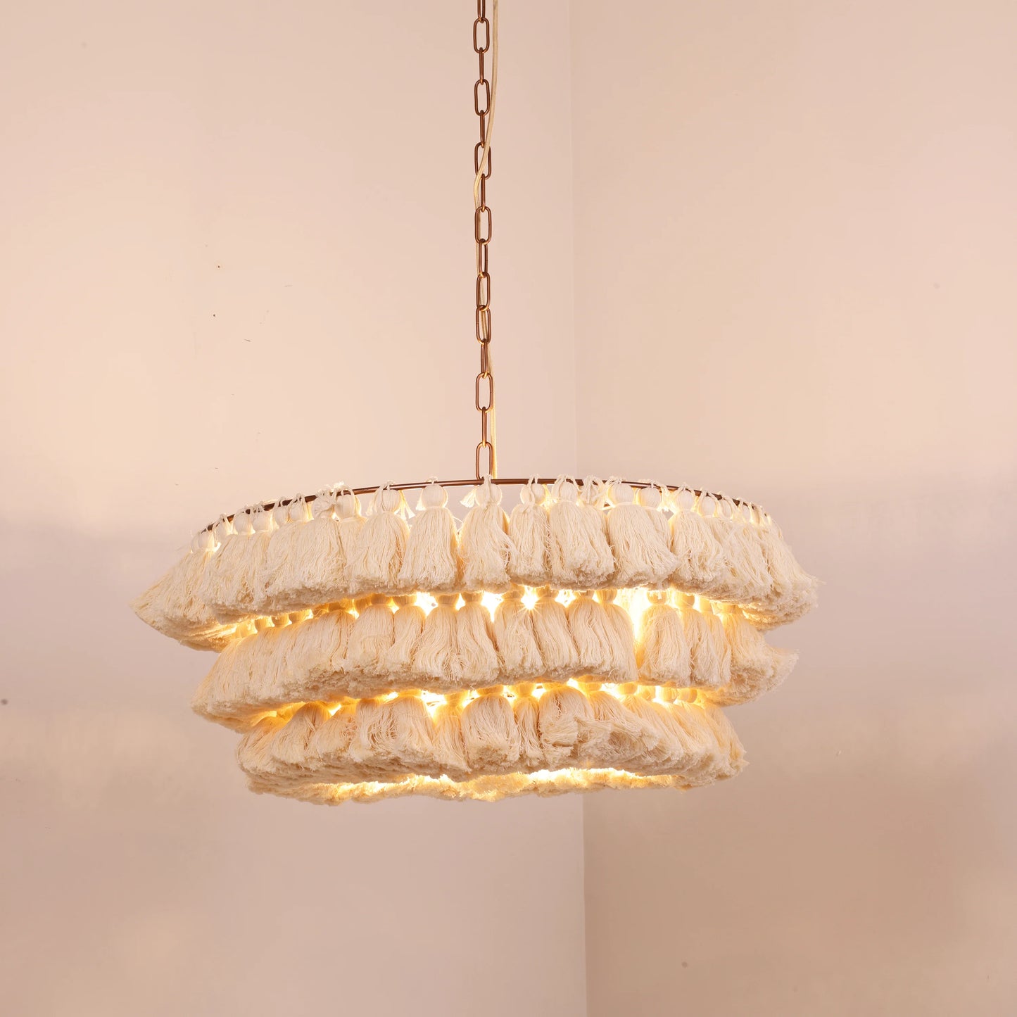 Fela Fabric Tassel Chandelier - Nuvé