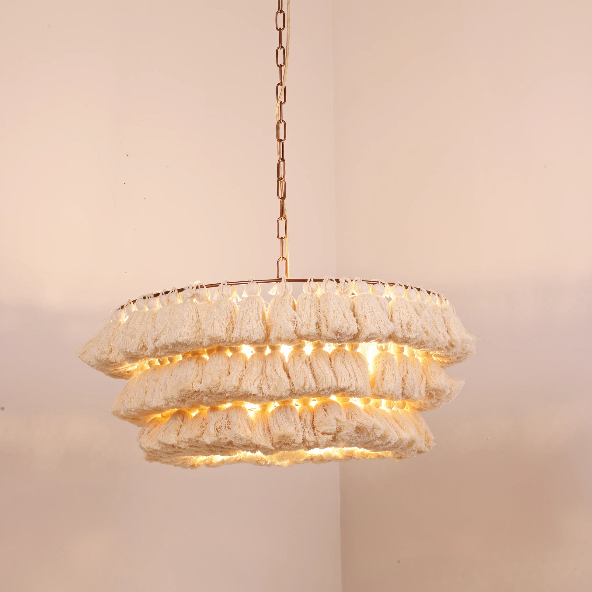 Fela Fabric Tassel Chandelier - Nuvé