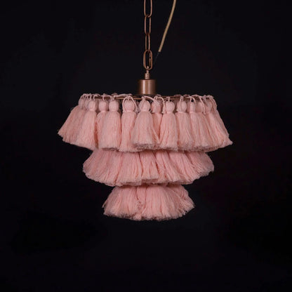 Fela Fabric Tassel Chandelier - Nuvé