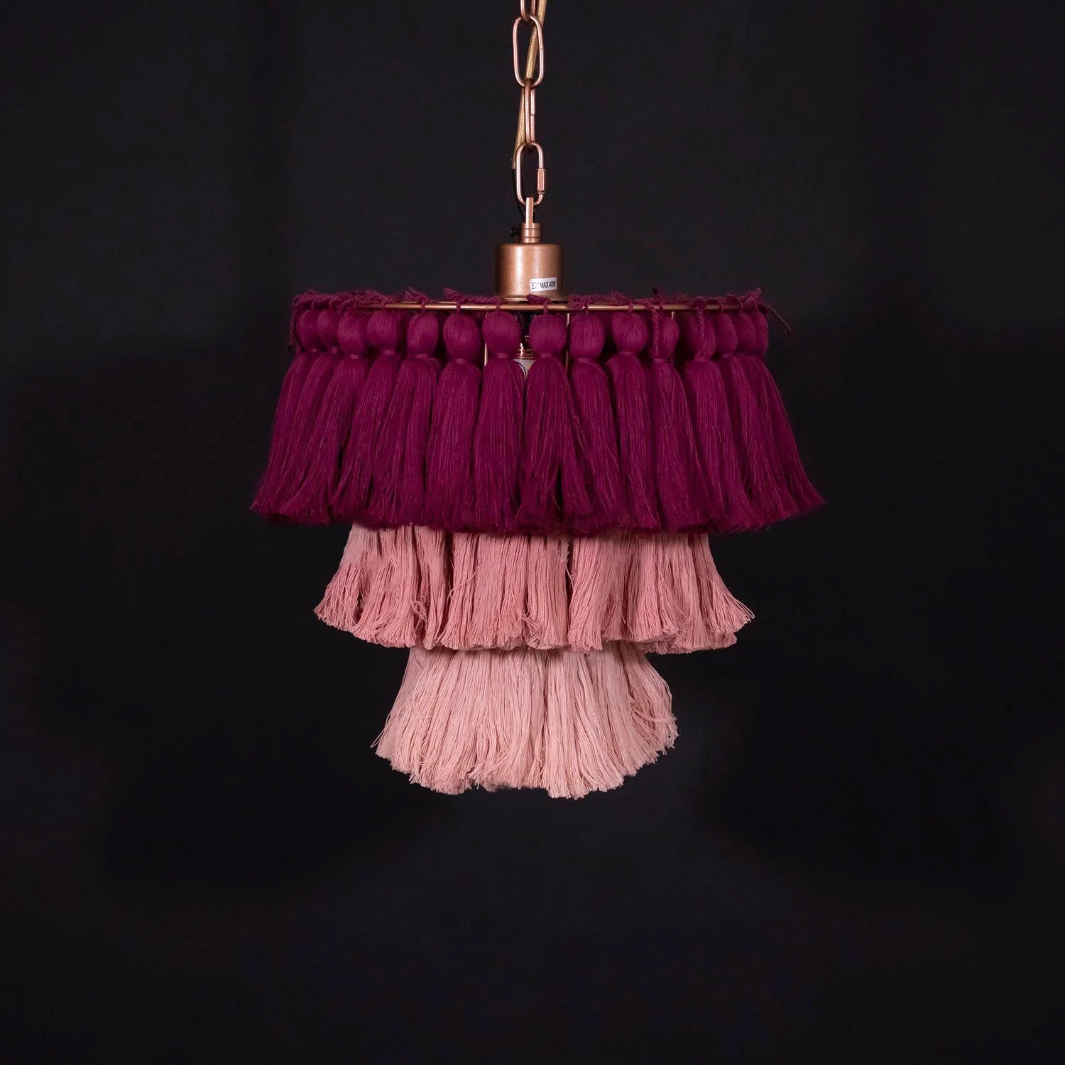 Fela Fabric Tassel Chandelier - Nuvé