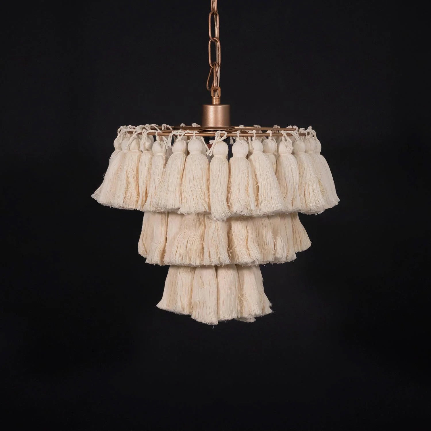 Fela Fabric Tassel Chandelier - Nuvé