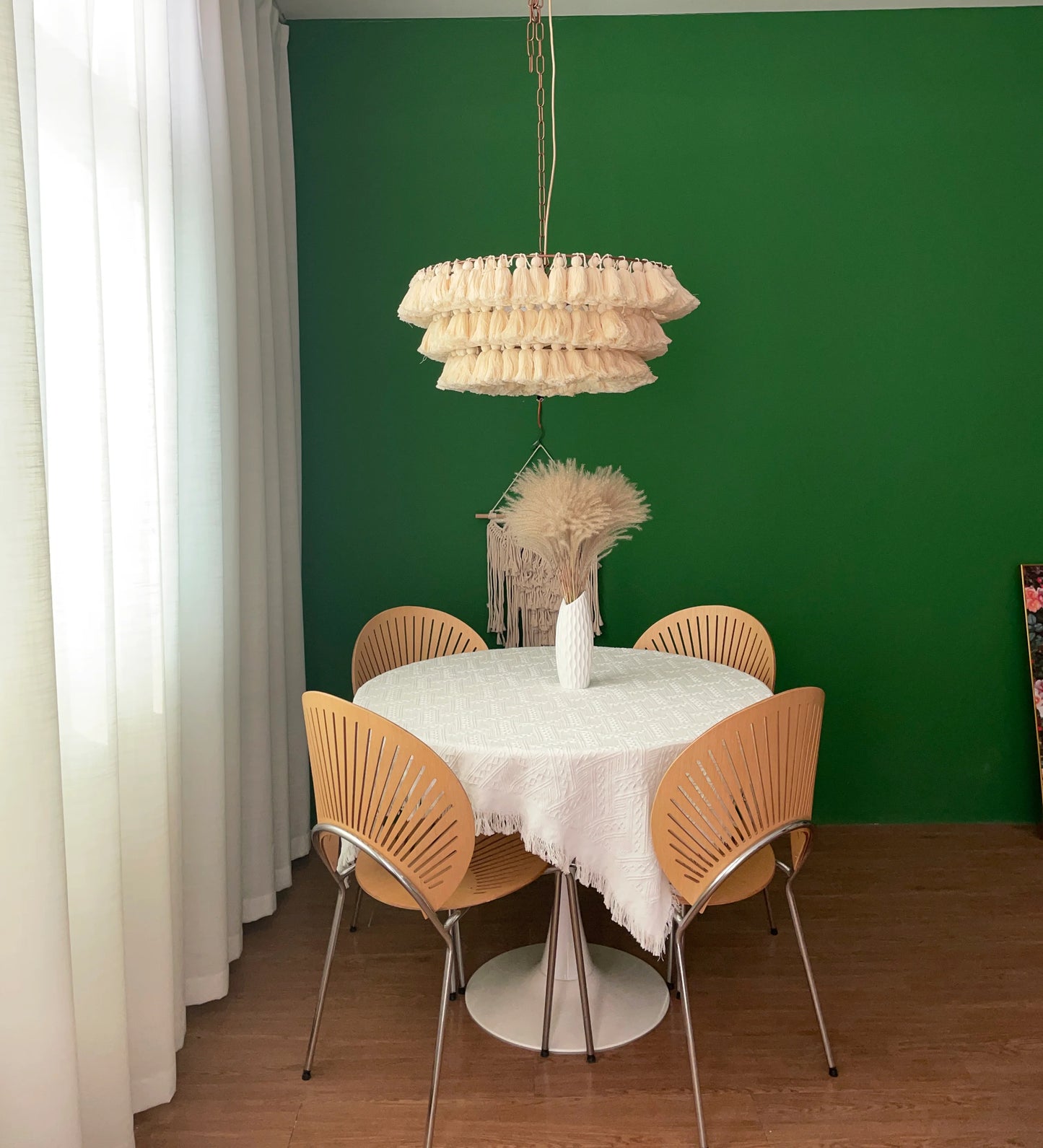 Fela Fabric Tassel Chandelier - Nuvé