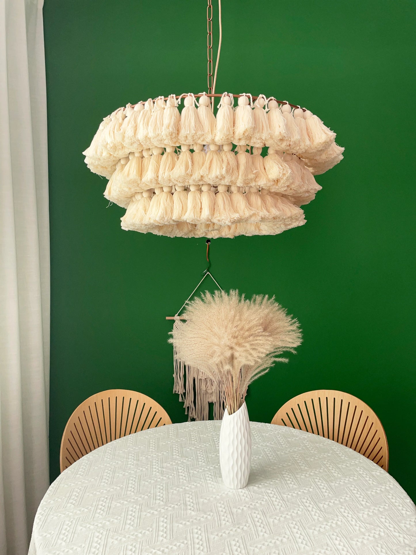 Fela Fabric Tassel Chandelier - Nuvé