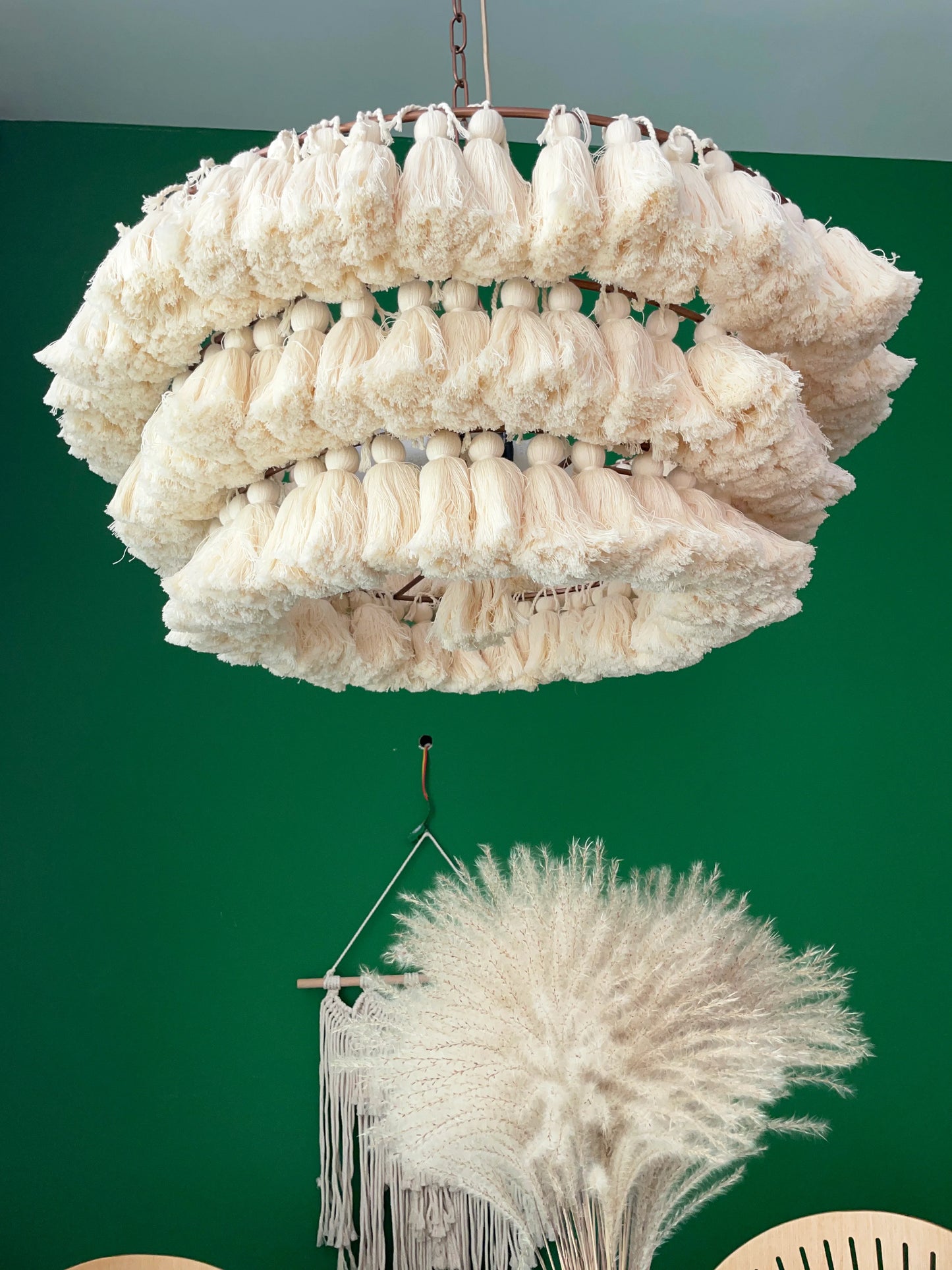 Fela Fabric Tassel Chandelier - Nuvé