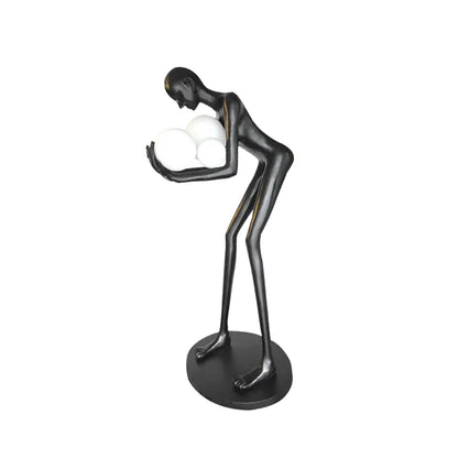 Figure Holding Ball Sculpture Floor Lamp - Nuvé