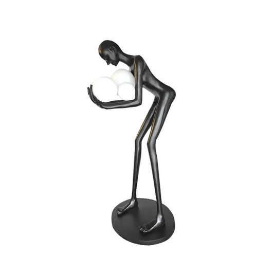 Figure Holding Ball Sculpture Floor Lamp - Nuvé