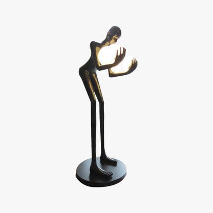 Figure Holding Ball Sculpture Floor Lamp - Nuvé