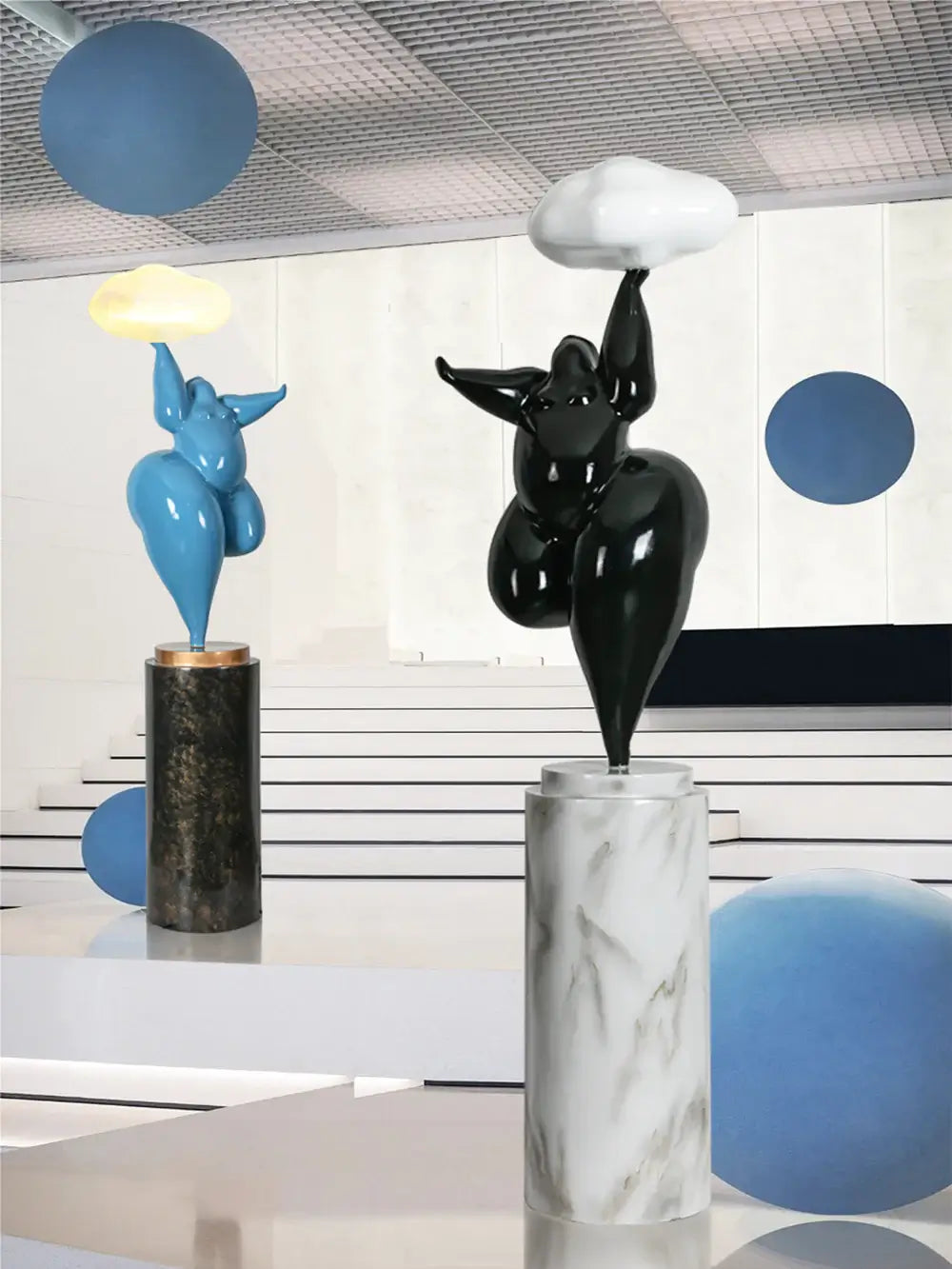 Figure Sculpture Rylight Cloud Floor Lamp - Nuvé