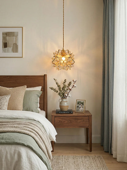 Floral Glass Pendant Lamp