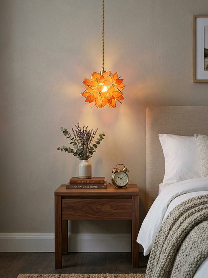 Floral Glass Pendant Lamp