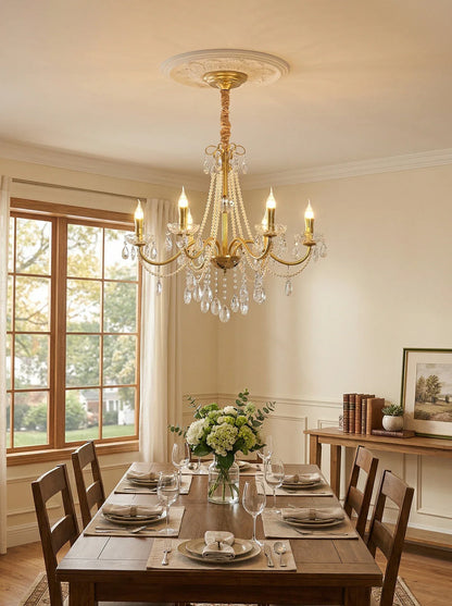 Floral Candelabra Crystal Chandelier